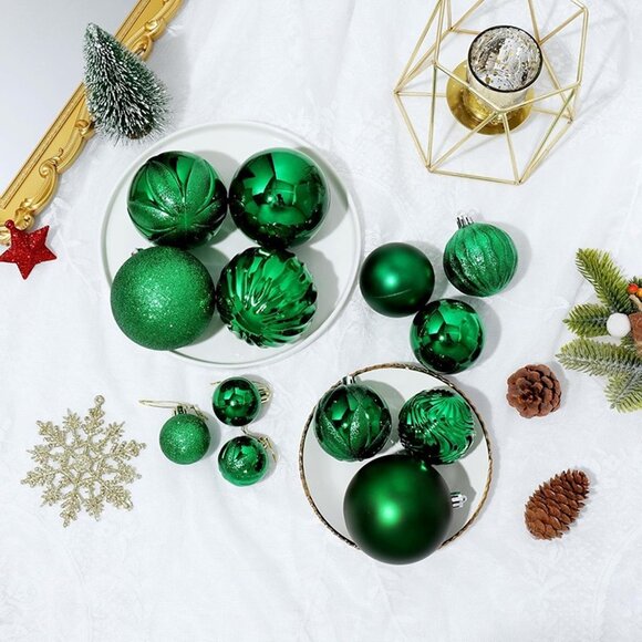 NEW Set of 40 Christmas Ball Ornaments ( Hanging Christmas Tree Balls - Picture 2 of 7
